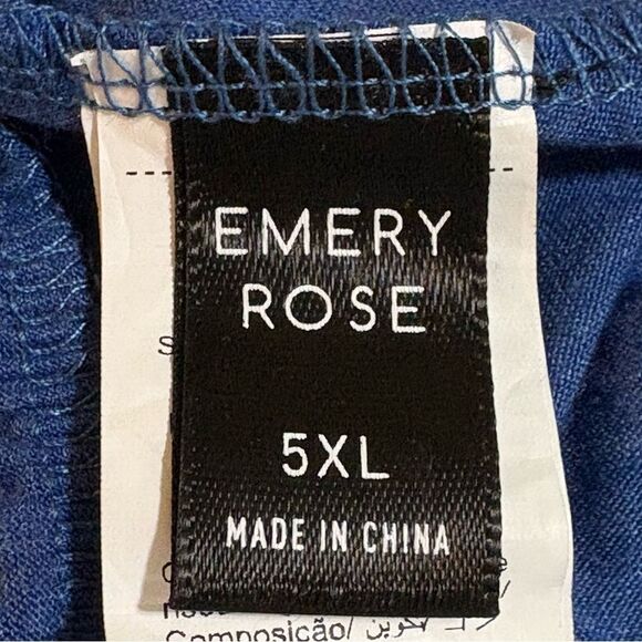 Emery Rose Open Ruffle Cardigan Women’s 5X Blue Short Sleeve. - Picture 7 of 9